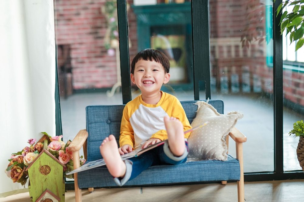 蔡小鹿棚內親子寫真