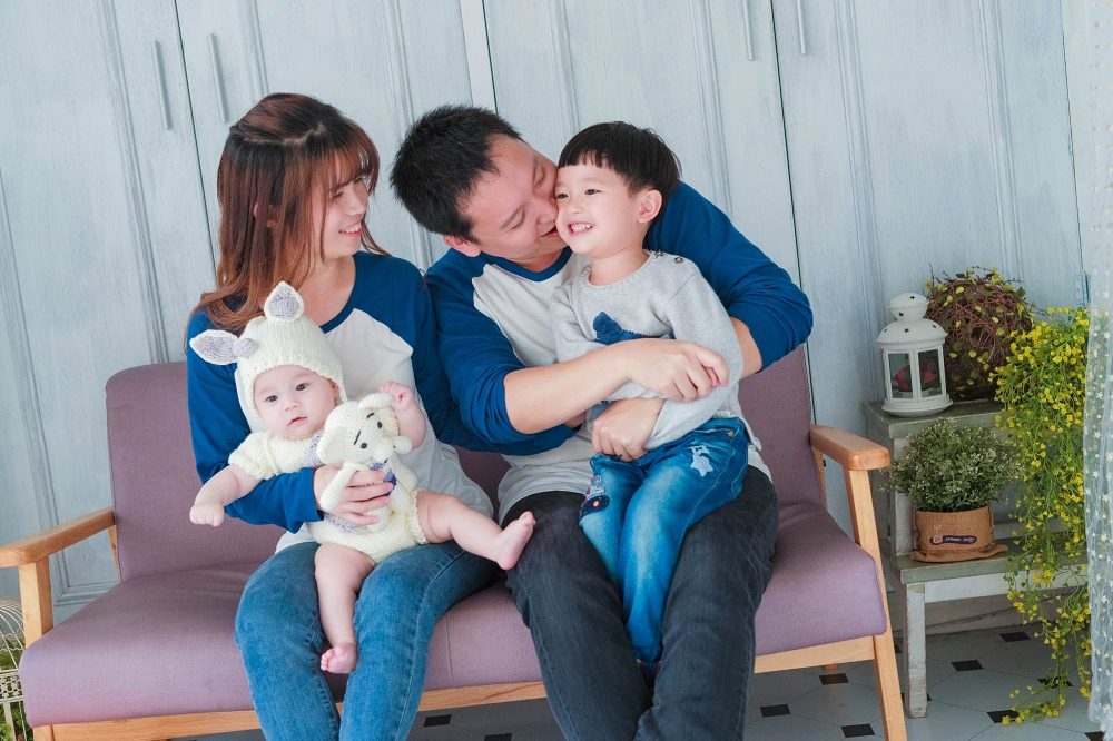 蔡小鹿棚內親子寫真