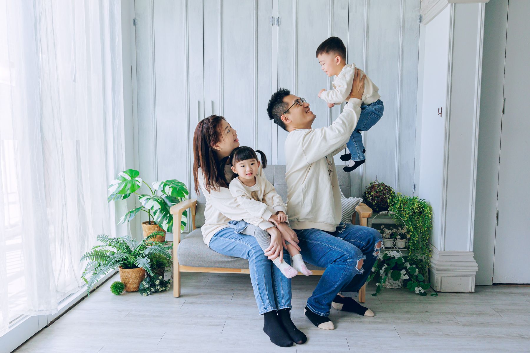 棚內親子寫真